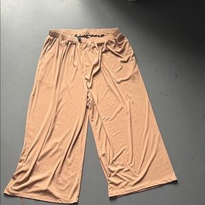 Cider Beige Wide-Leg Trousers